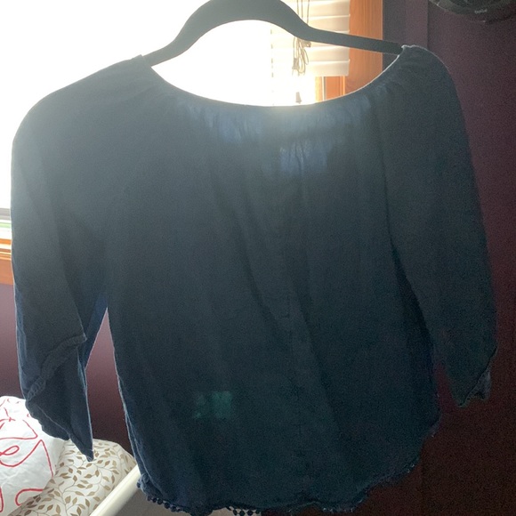 Kid off the shoulder blue top - Picture 2 of 2
